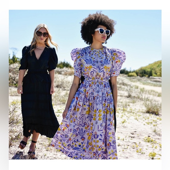 Jessie Zhao Dresses & Skirts - $269‎ NWT JESSIE ZHAO PURPLE FLORAL MIDI DRESS | SIZE 6